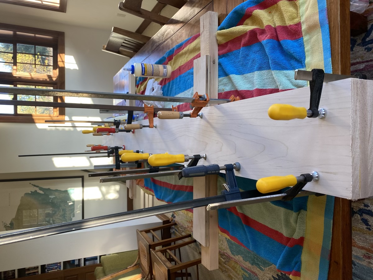 Alternate view of laminating the timber