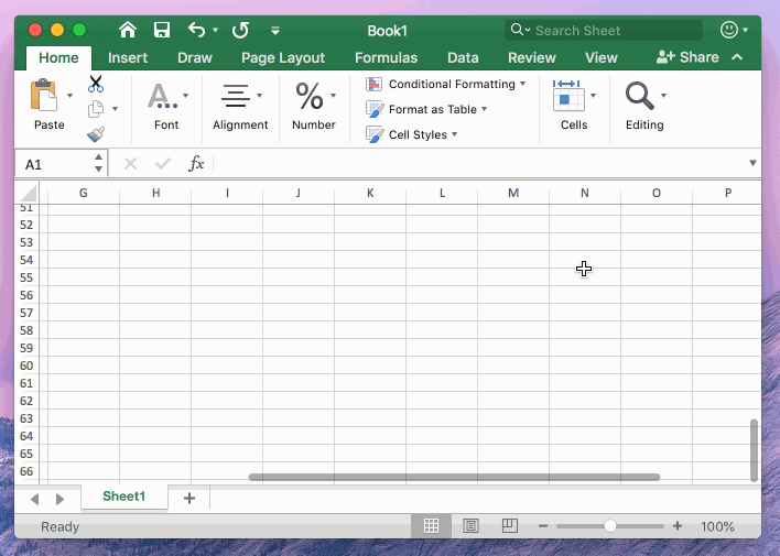 Excel lets you scroll forever.
