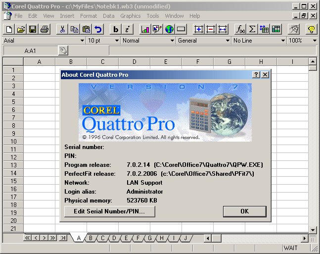 Corel Office 7 / Correl Quattro Pro 7