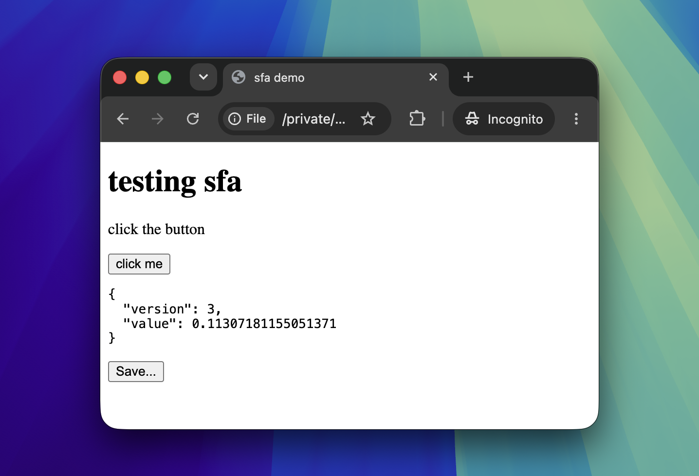 Screenshot demo